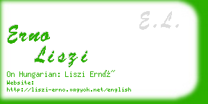 erno liszi business card